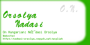 orsolya nadasi business card